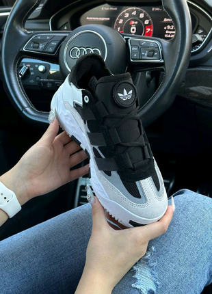Жіночі кросівки adidas niteball white grey black w3 фото