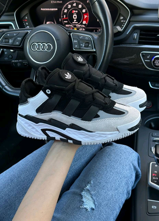 Жіночі кросівки adidas niteball white grey black w5 фото