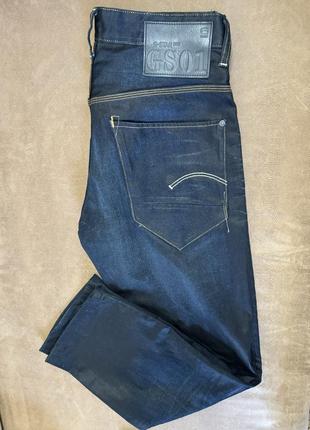 G-star raw denim джинсы новые вощеные стилизированные широкие оригинал2 фото