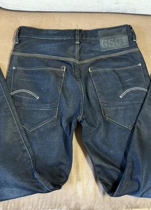 G-star raw denim джинсы новые вощеные стилизированные широкие оригинал4 фото