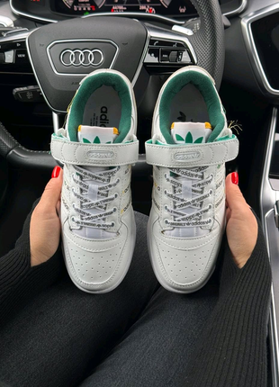 Жіночі кросівки adidas originals forum 84 low new white green yel3 фото