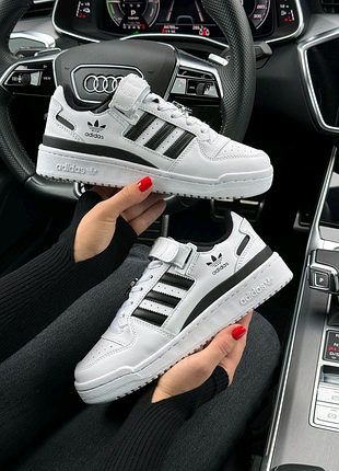 Жіночі кросівки adidas originals forum 84 low new all white black