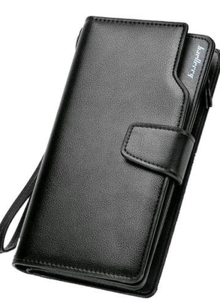 Чоловічий клатч гаманець baellerry business чорний3 фото