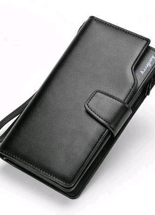 Чоловічий клатч гаманець baellerry business чорний5 фото