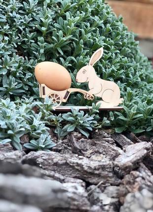 Великодня підставка підставка для яєць на великдень дерев'яна пасхальна підставка пасхальний кролик2 фото