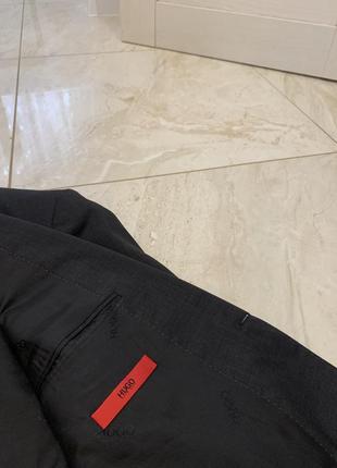Класичний костюм hugo boss чорний піджак брюки чоловічий4 фото