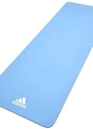 Килимок для йоги adidas yoga mat блакитний уні 176 х 61 х 0,8 см adyg-10100gb