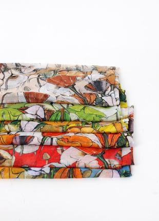 Famo невероятный легкий шарф в цветочный принт5 фото