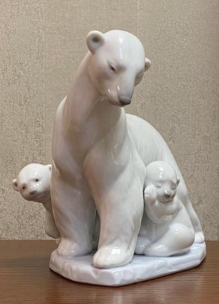 Порцелянова статуетка lladro «арктична сім'я».7 фото