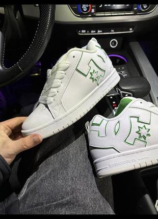 Dc sneakers white/green1 фото