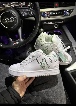 Dc sneakers white/green4 фото