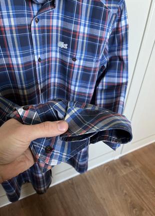 Мужская рубашка lacoste (м - l размер, оригинал)4 фото
