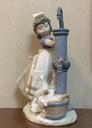 Фарфоровая статуэтка lladro «лето на ферме».2 фото