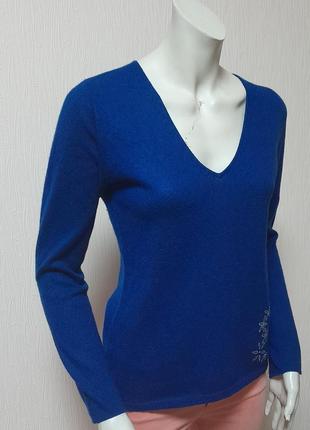 Модный кашемировый свитер синего цвета от французского бренда les ateliers de la maille3 фото