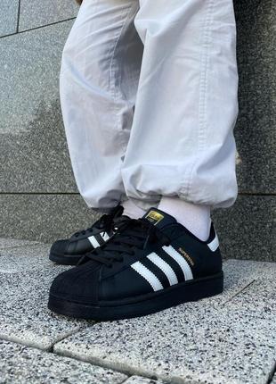 Женские кроссовки adidas superstar black/кроссовки адедав суперстары1 фото