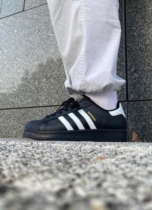 Женские кроссовки adidas superstar black/кроссовки адедав суперстары2 фото