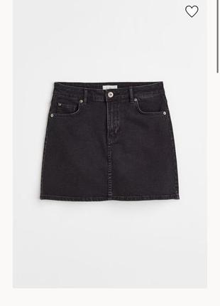 Базова джинсова міні спідниця h&m divided розмір м1 фото