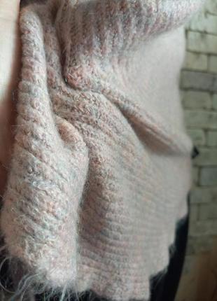 Шикарный меланжевый свитер с мохером батал7 фото