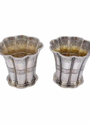 Пара серебряных стаканов «margrethe cup» (маргарет кап).3 фото
