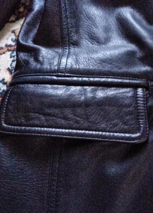 Брендовий тренч плащ пальто з телячої шкіри nappa довжини міді чорного кольору  вінтаж  розміру s,m7 фото