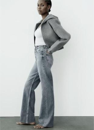Джинси zara, джинси wide leg zara, trf high-rise wide-leg jeans3 фото