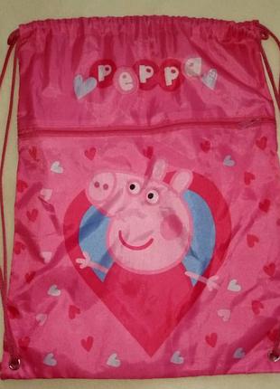 Мешок peppa для сменной обуви. оригинал. рюкзак +подарок