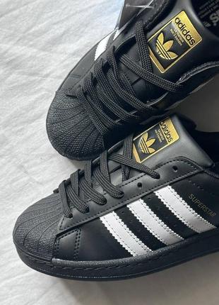 Женские кроссовки adidas superstar black/кроссовки в стиле адидас суперстар2 фото