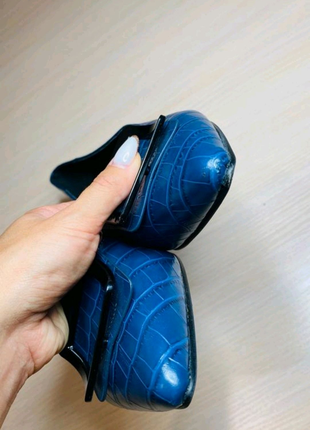 Туфли лодочки синий цвет3 фото