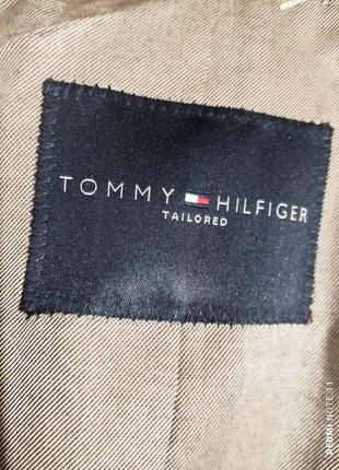 Элегантный качественный пиджак из натуральной ткани (шерсть+лен) американского бренда Tommy hilfiger4 фото