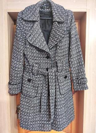 Американский бренд st bernard женское пальто двубортное с пояском.1 фото