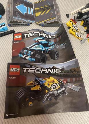 Конструктор lego technic 42058 мотоцикл і 42059 машина5 фото