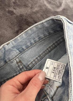 Джинсова юбка міді джинсова спідниця міді джмесова спідниця з розрізом спідниця з деніму7 фото
