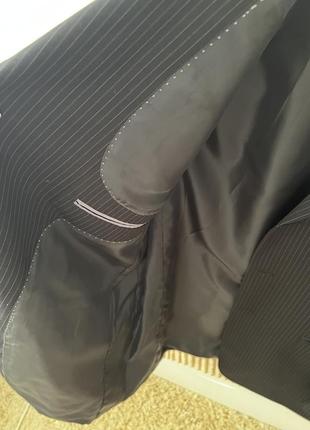 Оверсайз-пиджак с мужского плеча в полоску3 фото