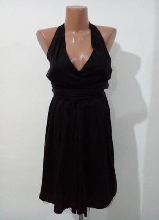 Маленька чорна сукня шовк + бавовна1 фото