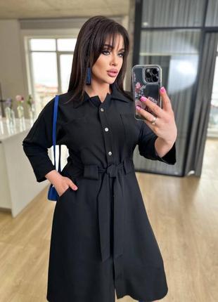 Платье миди с поясом9 фото