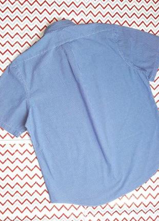 😉1+1=3 брендовая бело-синяя рубашка с коротким рукавом ralph lauren, размер 50 - 522 фото