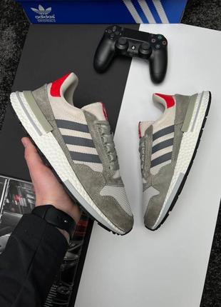 Мужские кроссовки adidas originals zx 500 commonwealht gray