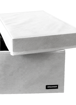 Органайзер для одежды с крышкой 40*25*16 см , органайзер с перегородкой, ящик в шкаф