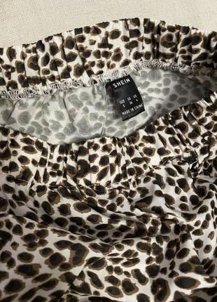 Shein крута леопардова міні спідниця на гумці як нова2 фото