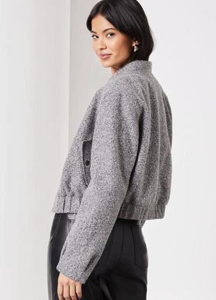 Бомбер next из ткани букле с подкладкой. lipsy brushed boucle bomber jacket3 фото