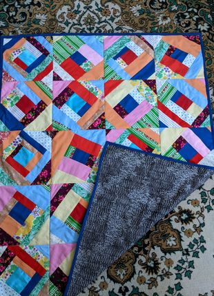 Покривало в стилі печворк, плед, ковдра