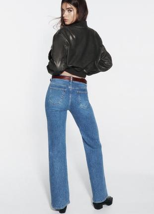 Джинсы zara, zara high-waisted palazzo jeans z19754 фото