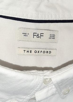 😉1+1=3 базовая белая рубашка с коротким рукавом f&amp;f, размер 54 - 566 фото
