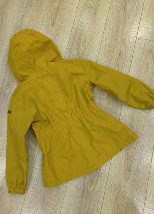 Куртка, вітровка regatta для дівчинки в жовтого кольору з сіней підкладкою2 фото