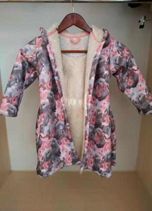 Халат з капюшоном з поясом халат дитячий