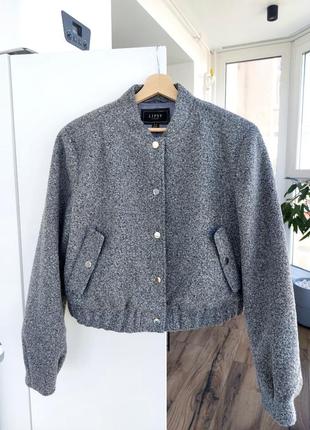 Бомбер next из ткани букле с подкладкой. lipsy brushed boucle bomber jacket10 фото