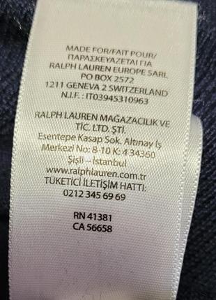 Тонкий вовняний светр polo ralph lauren.9 фото