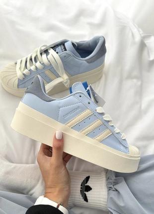 Адідас суперстар adidas superstar bonega "blue / cream"