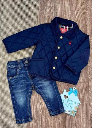 Стильный комплект мальчику 3-6 месяцев, куртка, джинсы1 фото