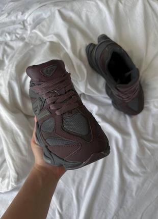 Замшевые кроссовки new balance 9060 black violet3 фото